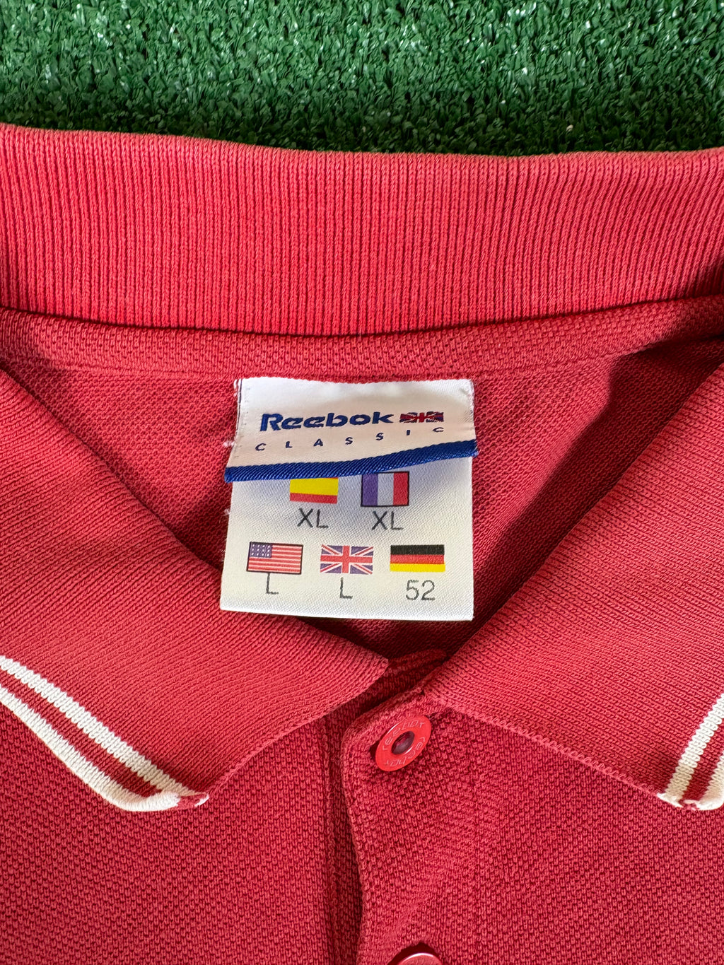 POLO REEBOK ROJO VINTAGE 2000s