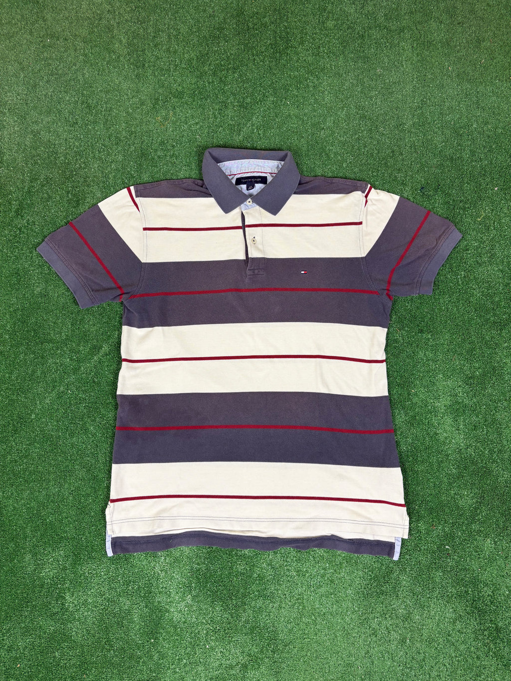 POLO TOMMY HILFIGER AZUL Y BLANCO VINTAGE CLASSIC
