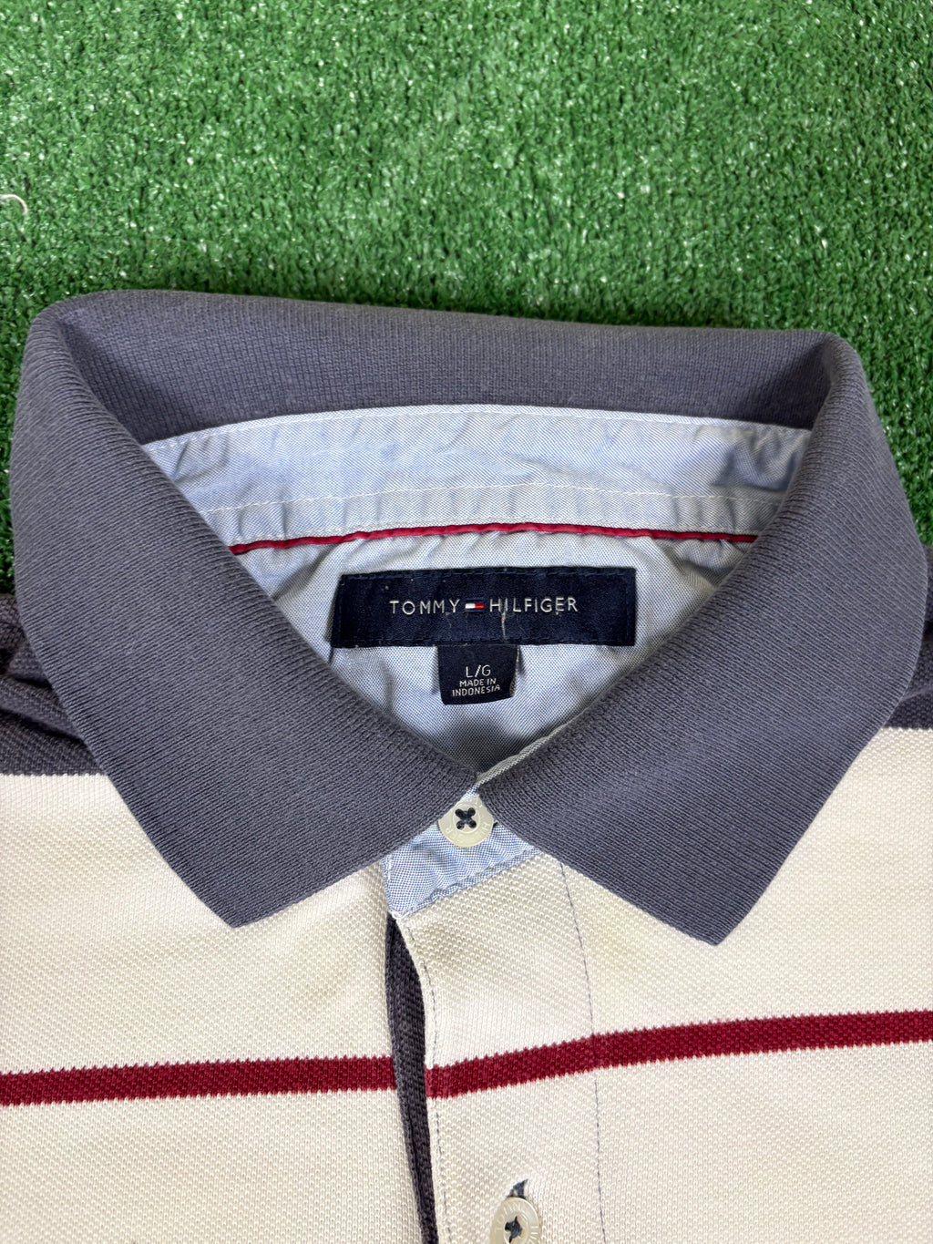 POLO TOMMY HILFIGER AZUL Y BLANCO VINTAGE CLASSIC