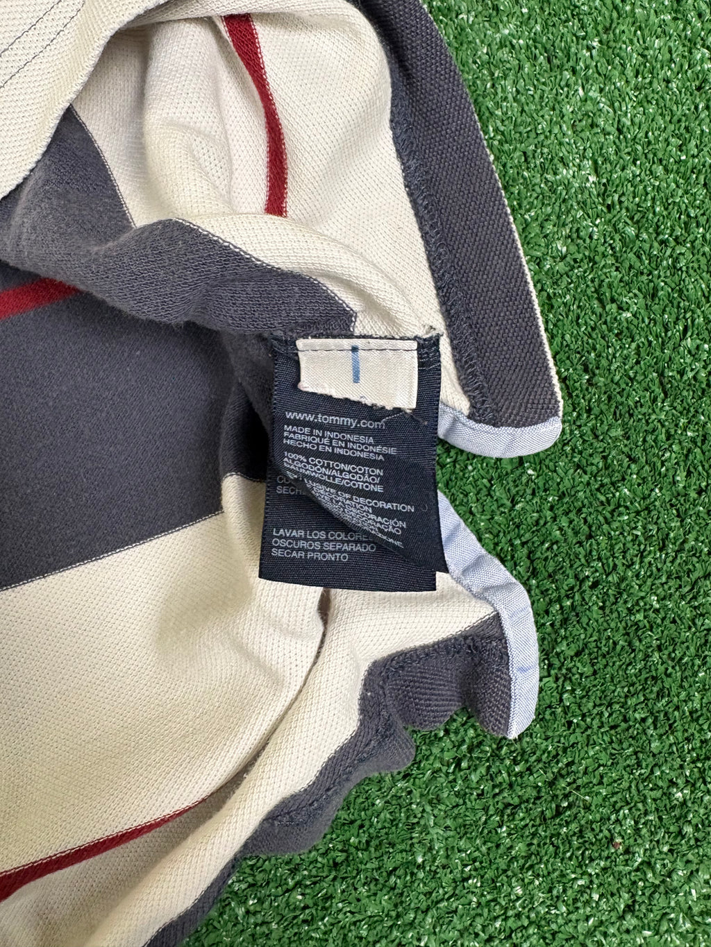 POLO TOMMY HILFIGER AZUL Y BLANCO VINTAGE CLASSIC