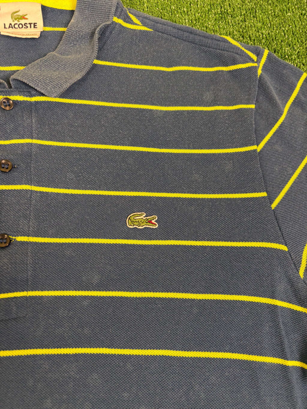 POLO LACOSTE AZUL VINTAGE CLASSIC