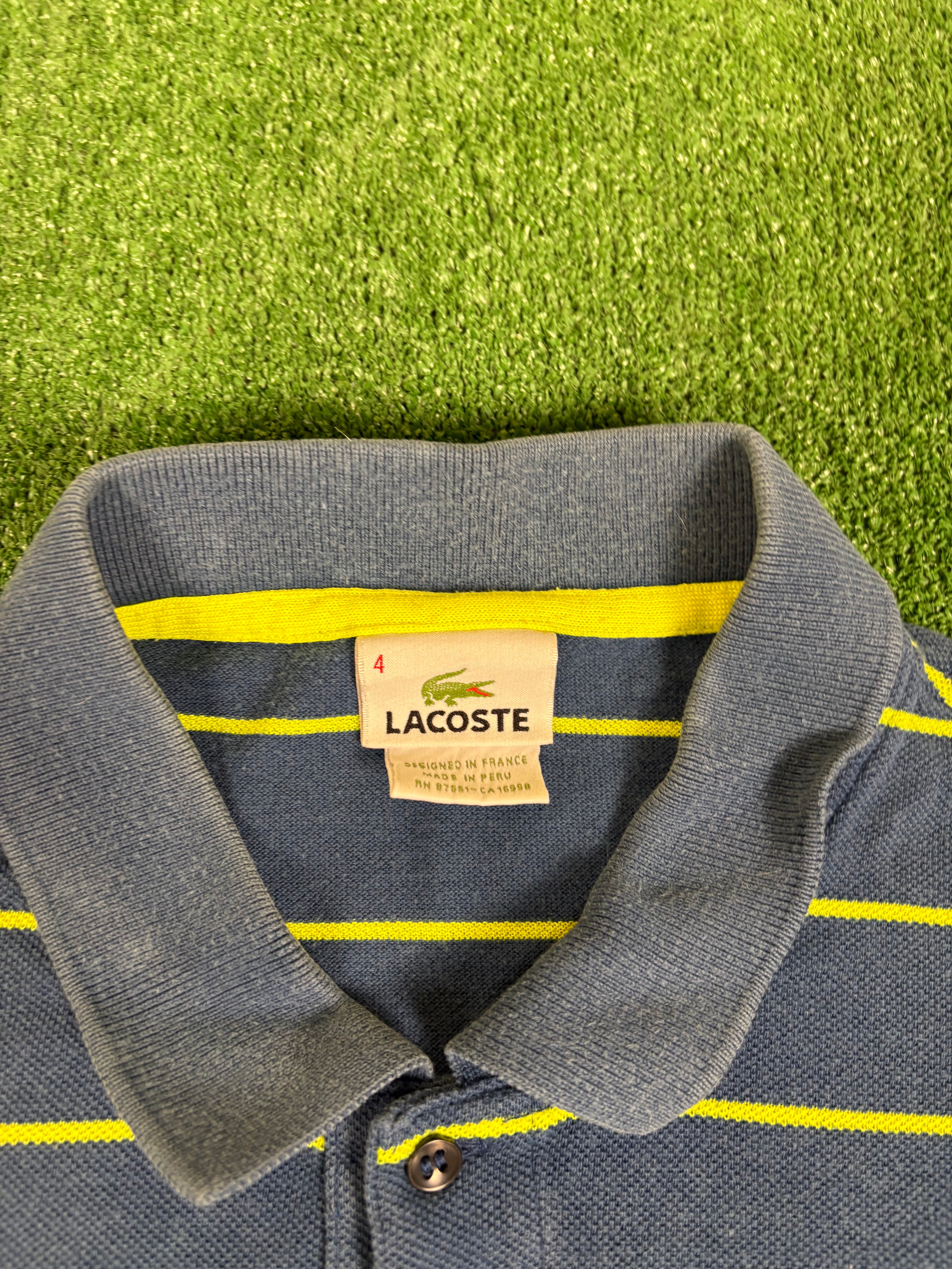 POLO LACOSTE AZUL VINTAGE CLASSIC