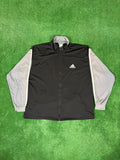CHAQUETA ADIDAS ORIGINAL NEGRA Y GRIS VINTAGE Y2K
